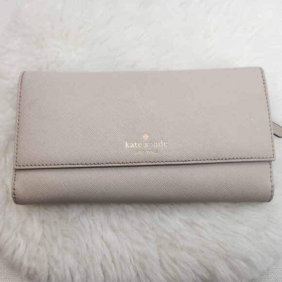 Kate Spade Womens Iphone 6 Wallet Ivory Leather Phone - Picture 1 of 11